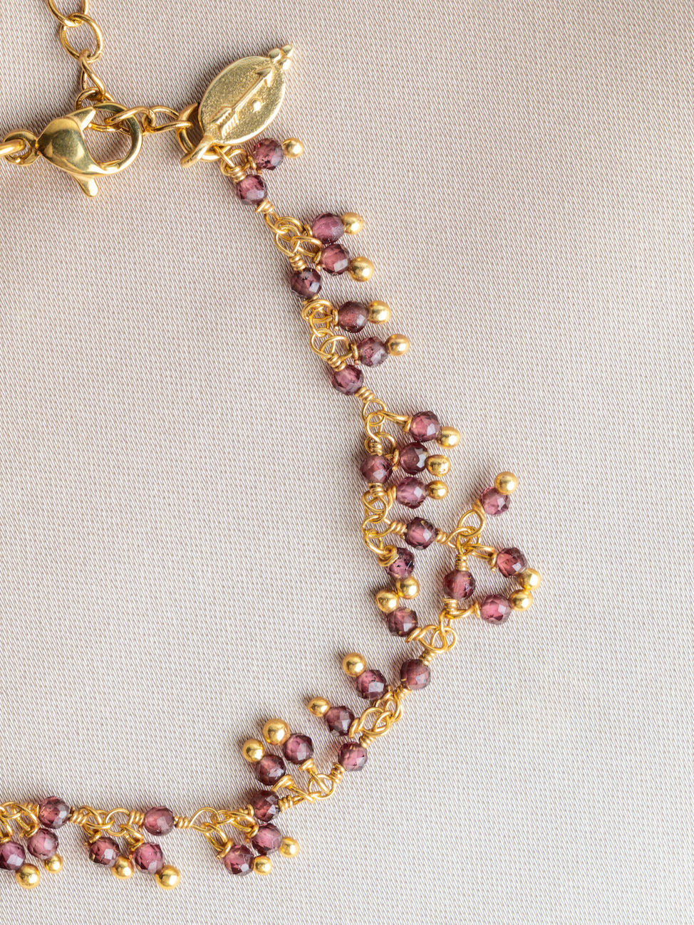 Miniature : Bracelet Plumetis - Grenat