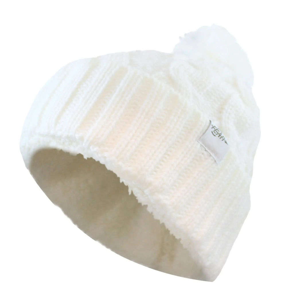 Thumbnail: Warmest Plush Insulated Cuff Knit Pom Women Winter Beanie Hat Warm Wool