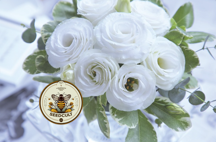 Miniatura: NEW! White Croma 2 Lisianthus, Cut Flowers, Eustoma Grandiflorum, EU5920P