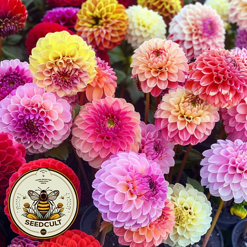 Pom Pon Mixed Dahlia Seeds | Seedcult
