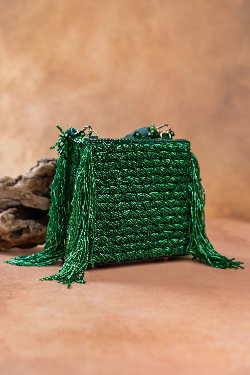 Thumbnail: Weave Fringe Kasse Emerald