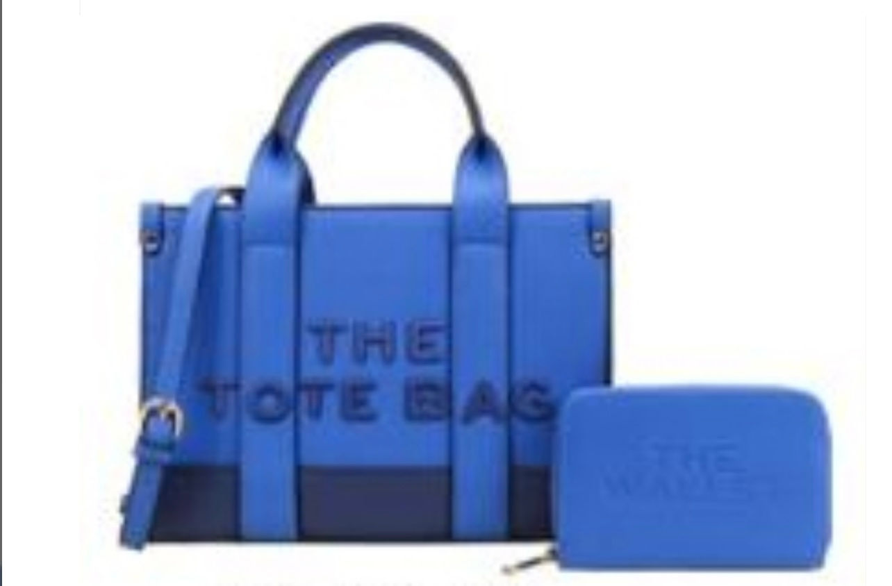 THE TOTE BAG " With Wallet - Blue