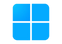 Abstrakte blaue Grafik mit Mittelpunkt