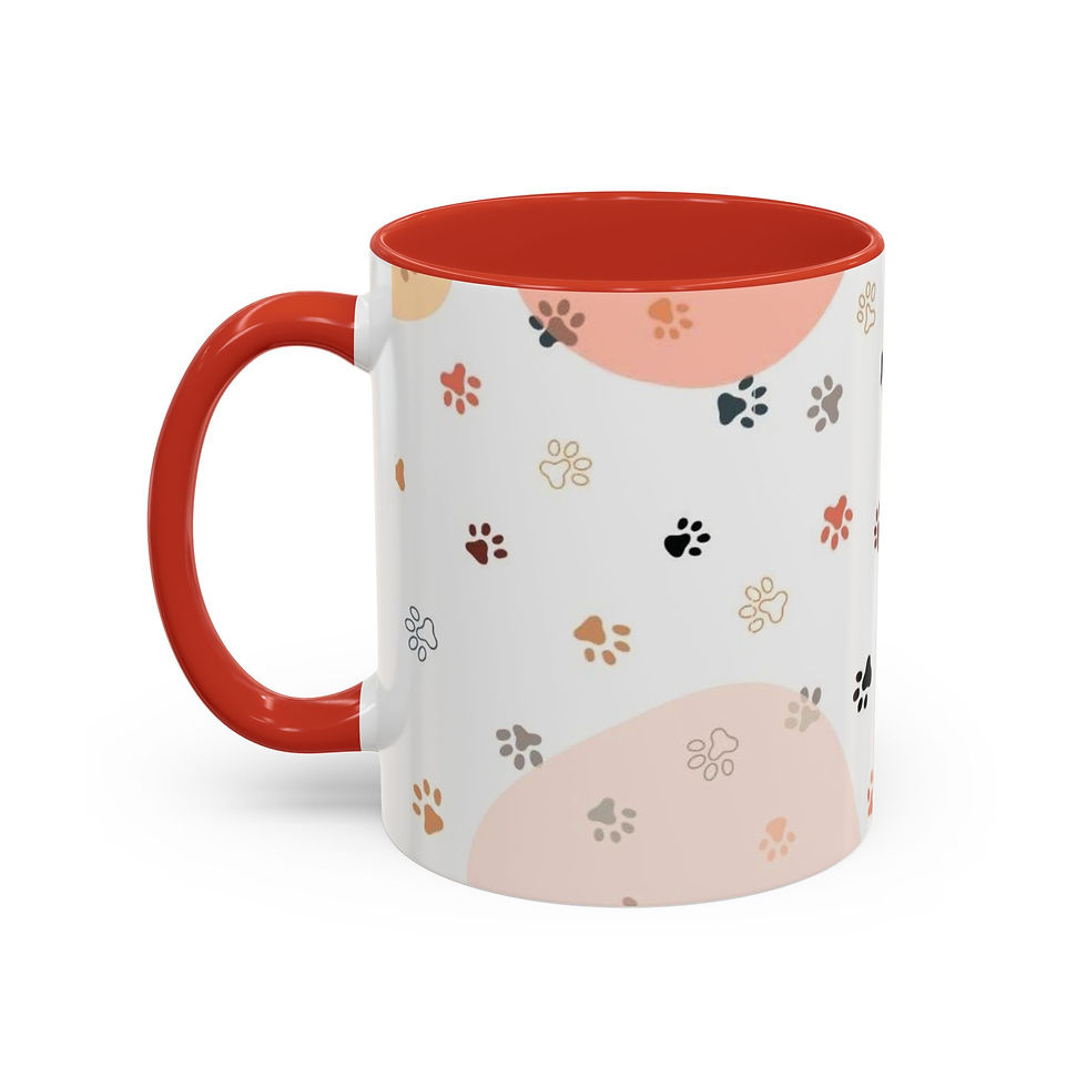 Thumbnail: Soft, organic shapes in blush and sand wrap around tiny, scattered paw prints in warm neutrals.