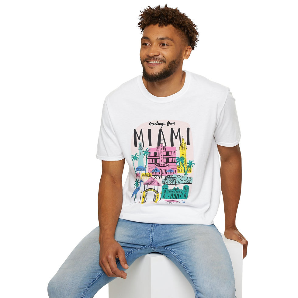 Thumbnail: Lightweight tee with bright Miami beachside vibes and sun-drenched style.