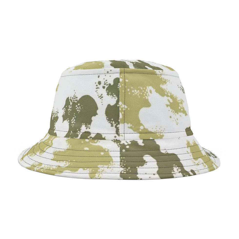 Thumbnail: Polyester shell with muted green and sand camo-inspired splash print.