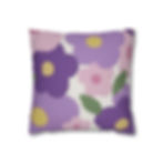 Vintage-inspired faux suede pillowcase with a double-sided floral print in soft, cheerful colors.