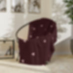 Plush velveteen microfiber blanket with tiny heart pattern on deep berry background.