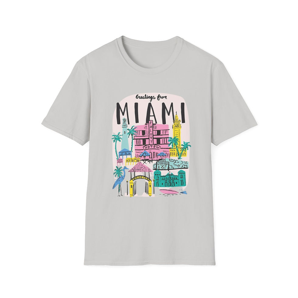 Thumbnail: Lightweight tee with bright Miami beachside vibes and sun-drenched style.