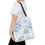 Thumbnail: Blue Floral Tote Bag — Vintage All-Over Print