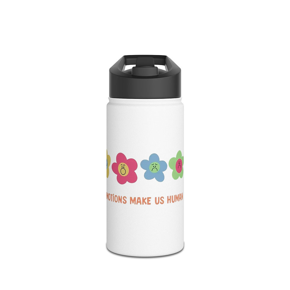 Stainless steel water bottle with playful floral print, double-wall insulation, and leak-proof lid for daily use.