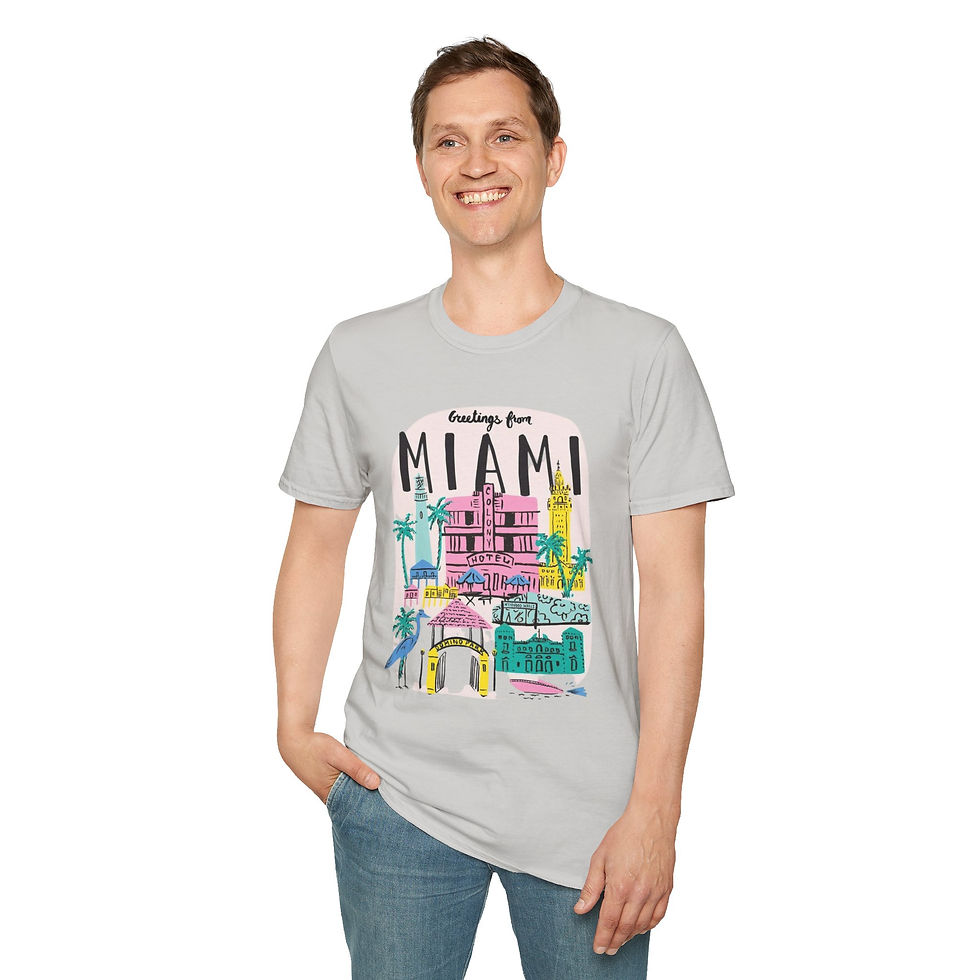 Thumbnail: Lightweight tee with bright Miami beachside vibes and sun-drenched style.