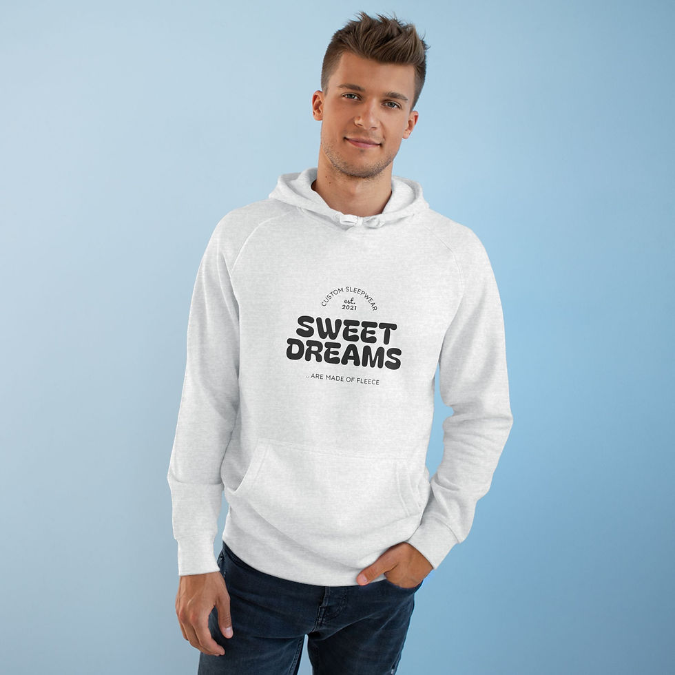 Thumbnail: Mid-weight hoodie with ‘Sweet Dreams’ logo, cotton-poly blend, adjustable hood, and kangaroo pocket.