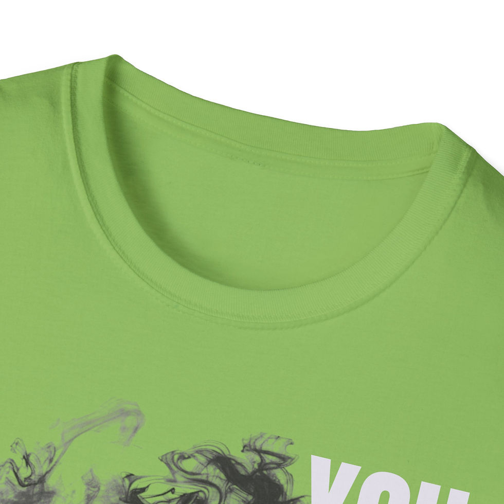 Thumbnail: Lightweight cotton tee with moody ink-smoke silhouette print and classic crew fit.