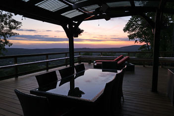 Real Estate Sunset on Deck Photo taken with Canon Mirrorless R6 Camera