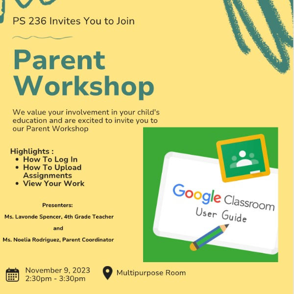 Google Classroom Parent Workshop