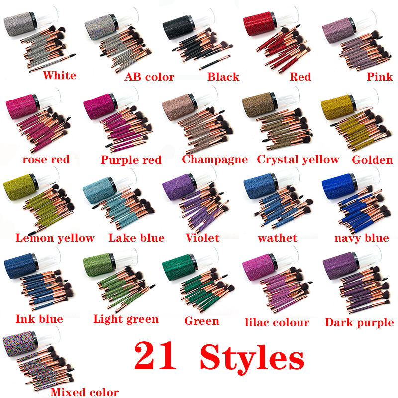 Thumbnail: 10pcs  Sparkle Makeup Brush Set