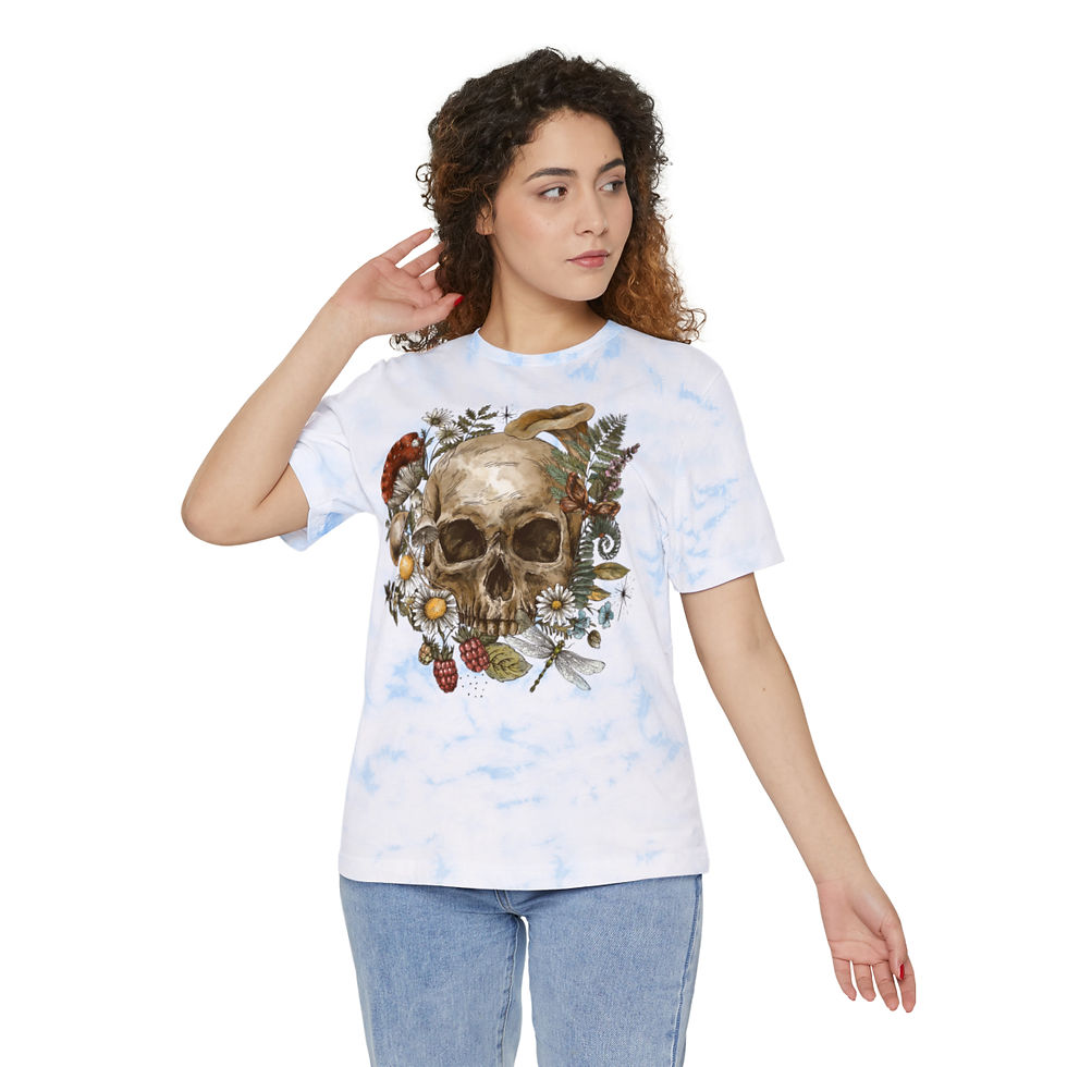 Thumbnail: Vintage Skull Fashion Tie-Dyed T-Shirt