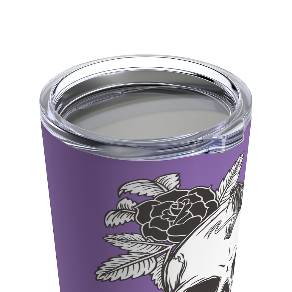 Thumbnail: Rose Skull Tumbler 20oz - Purple