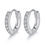 Thumbnail: 100%  Real 925 Sterling Silver Hoop Earrings