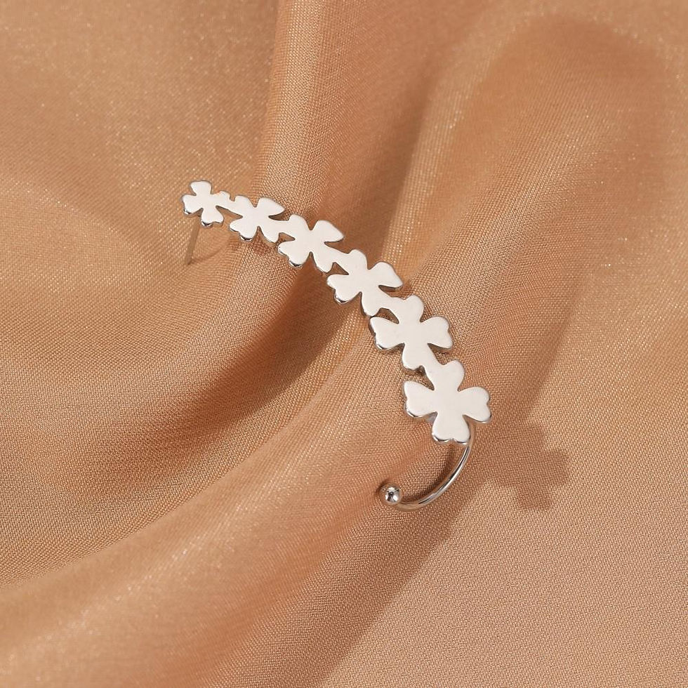 Thumbnail: Big Earrings Star Crystal Ear Clip Earrings