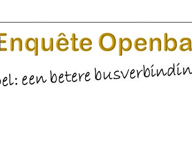 Enquête Openbaar Vervoer