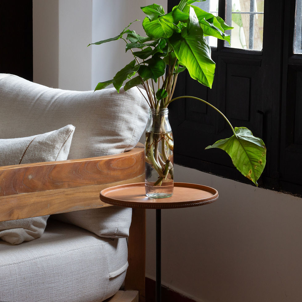 Thumbnail: LEATHER TOP ACCENT TABLE