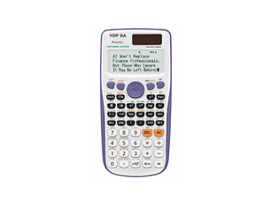 "A conceptual image of a scientific calculator with the text 'AI Won't Replace Finance Professionals, But Those Who Ignore It May Be Left Behind' on its display, emphasizing the intersection of traditional finance skills and artificial intelligence." Posted onnthe YDP SA Blogs page. 