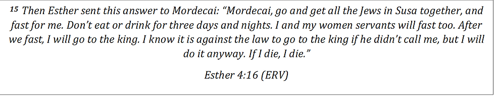 Esther 4:16 (ERV)