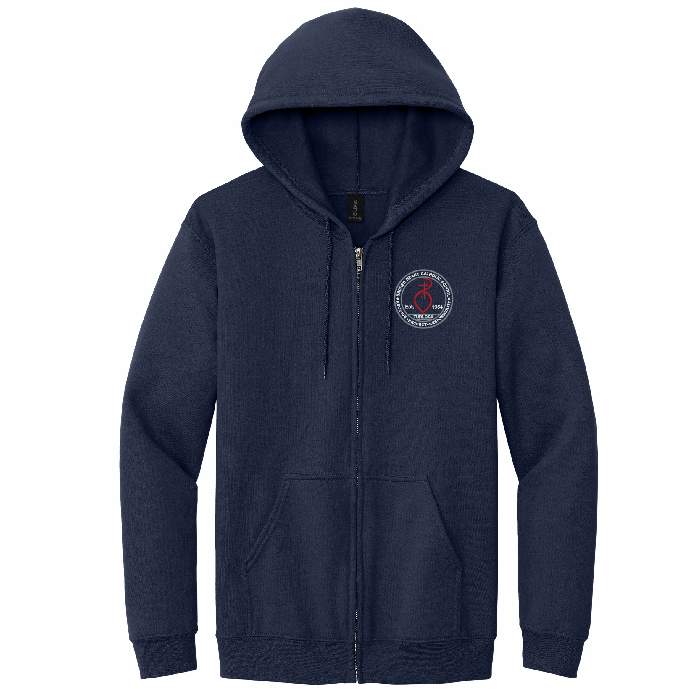 SH068 Sacred Heart Full zip sweatshirt-ADULT