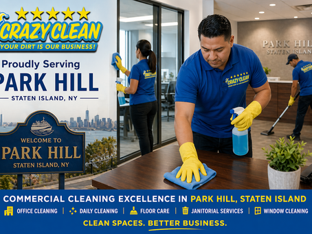 Crazy Clean hard at work enhancing commercial spaces in Park Hill, Staten Island, NY with top-notch cleaning services.