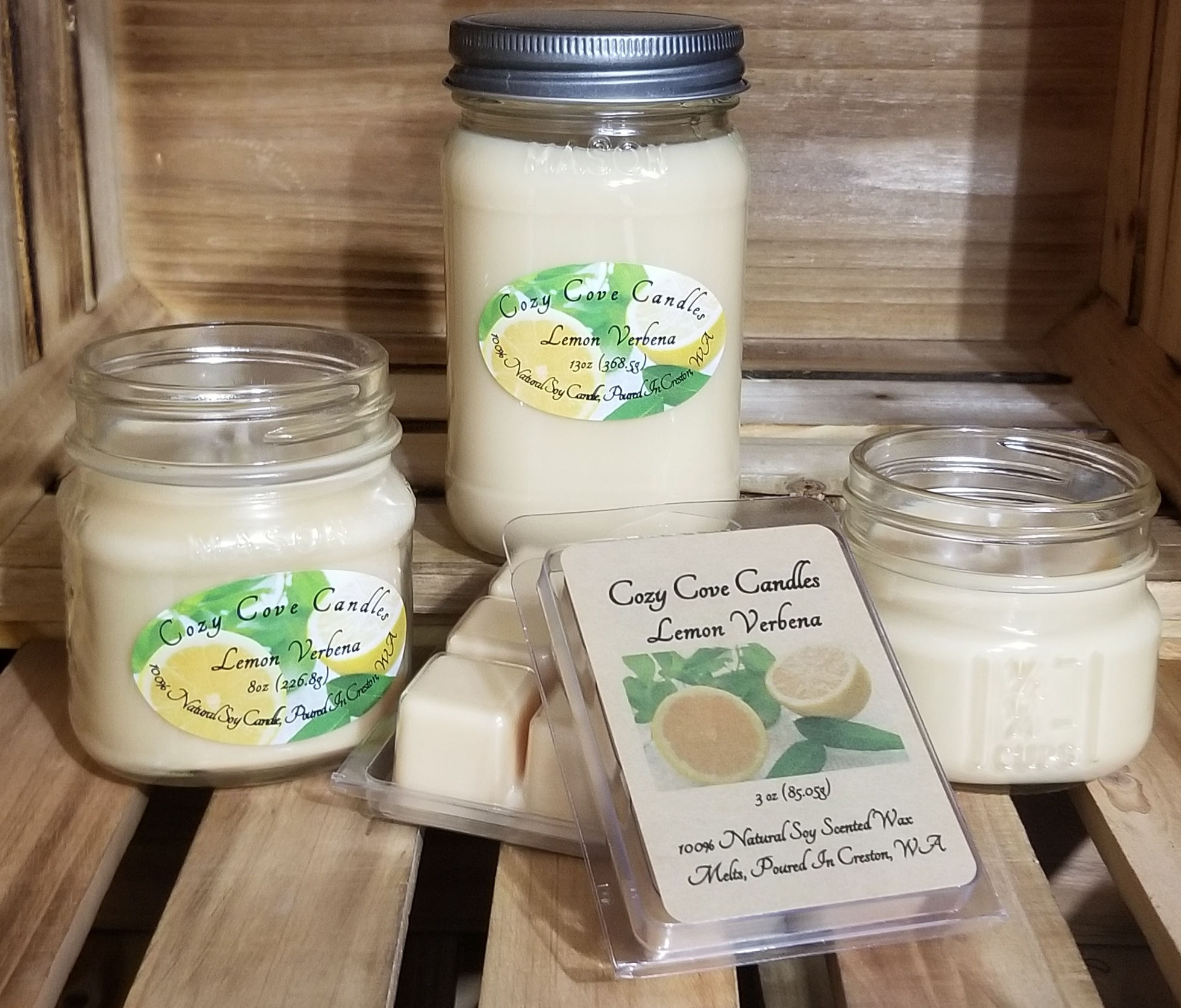 Lemon Verbena - Mason Jar Soy Candle