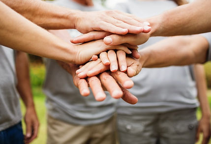 All in, helping hands.