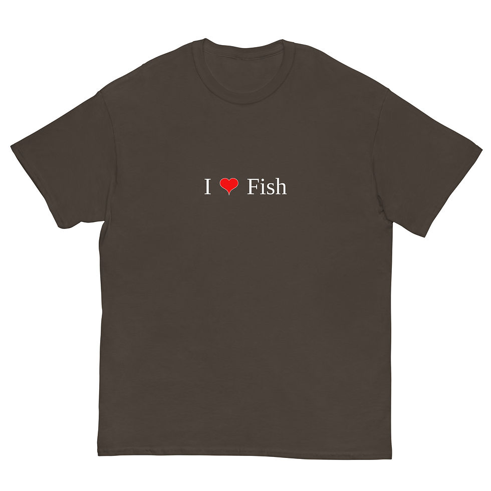 Thumbnail: I Heart Fish Shirt (dark colors)
