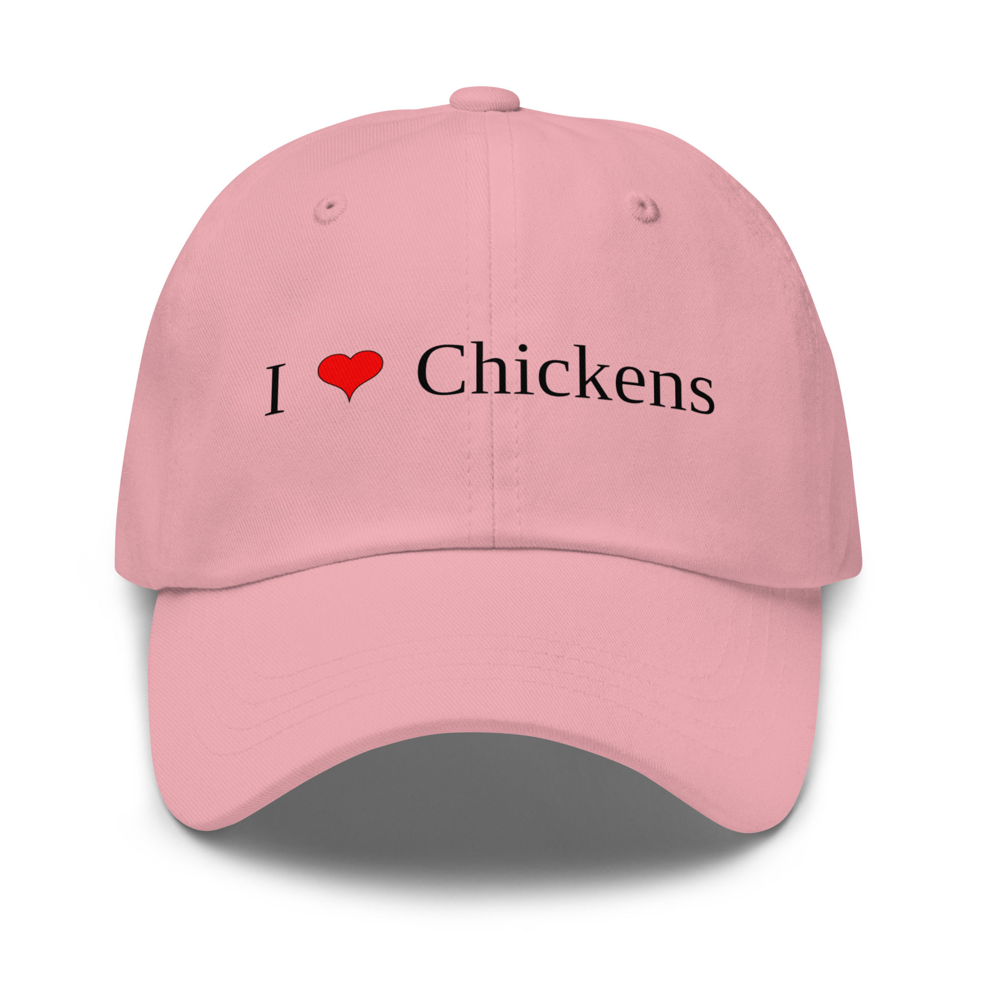 I Heart Chickens Dad Hat (light colors)