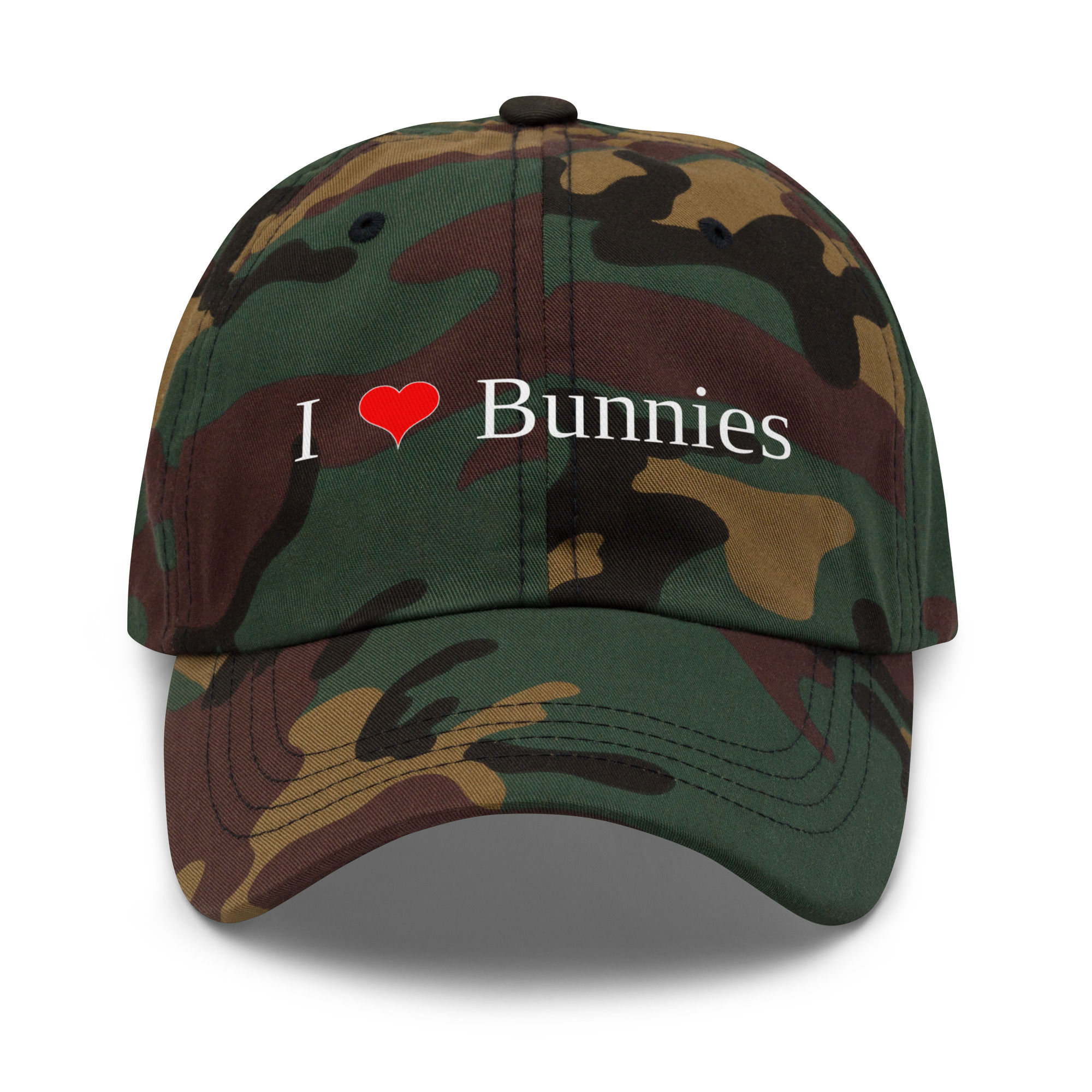 I Heart Bunnies Dad Hat (dark colors)