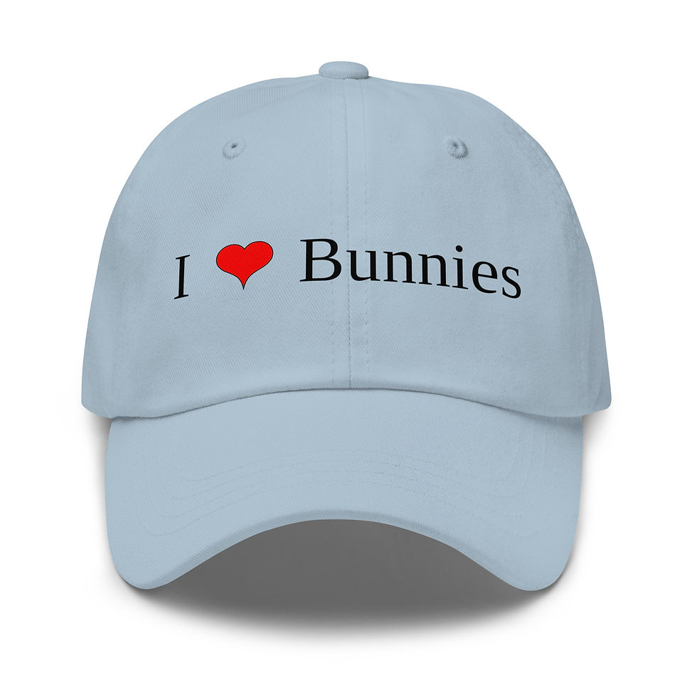 Thumbnail: I Heart Bunnies Dad Hat (light colors)