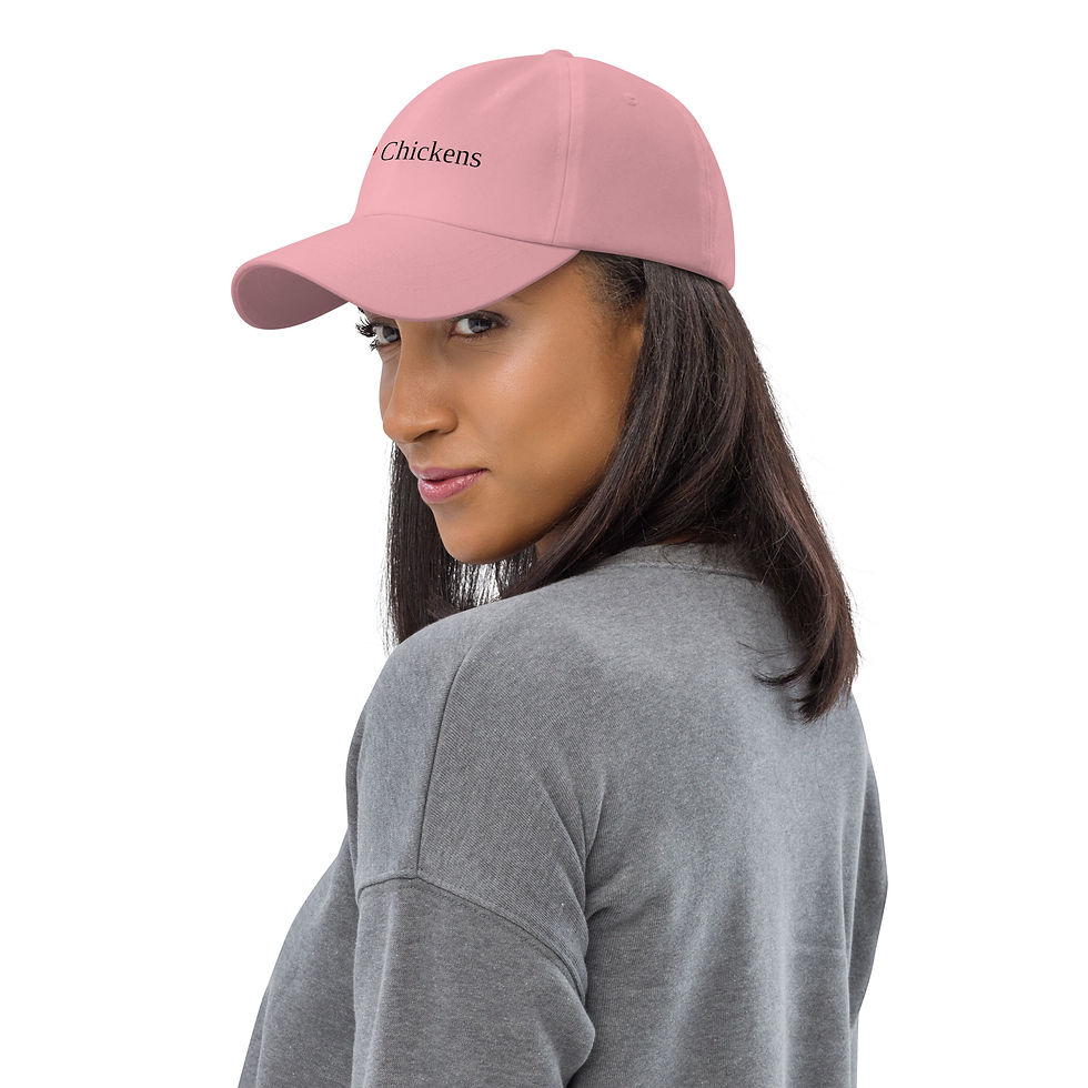 Thumbnail: I Heart Chickens Dad Hat (light colors)