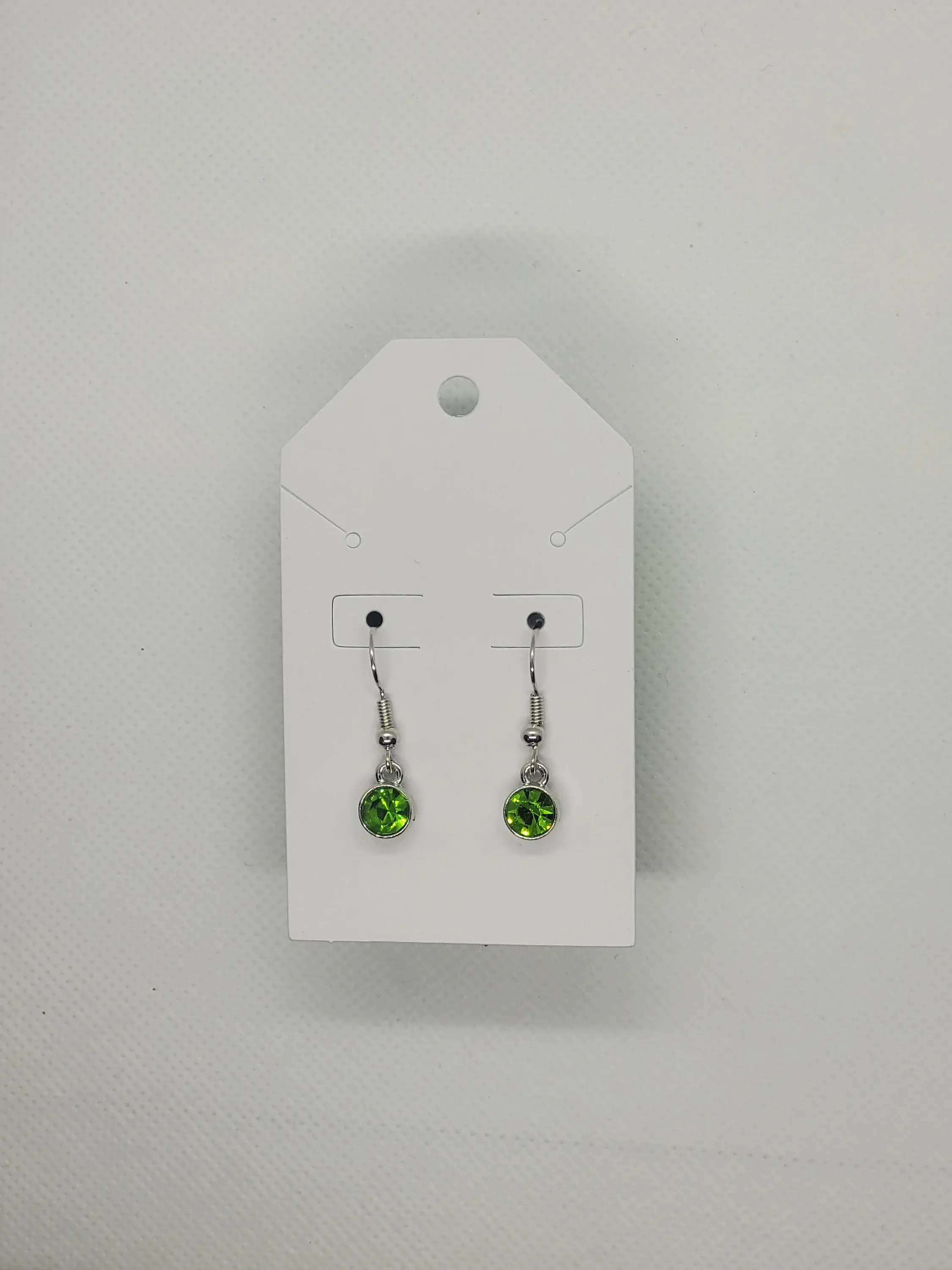 Silver August Birthstone Earrings (large)