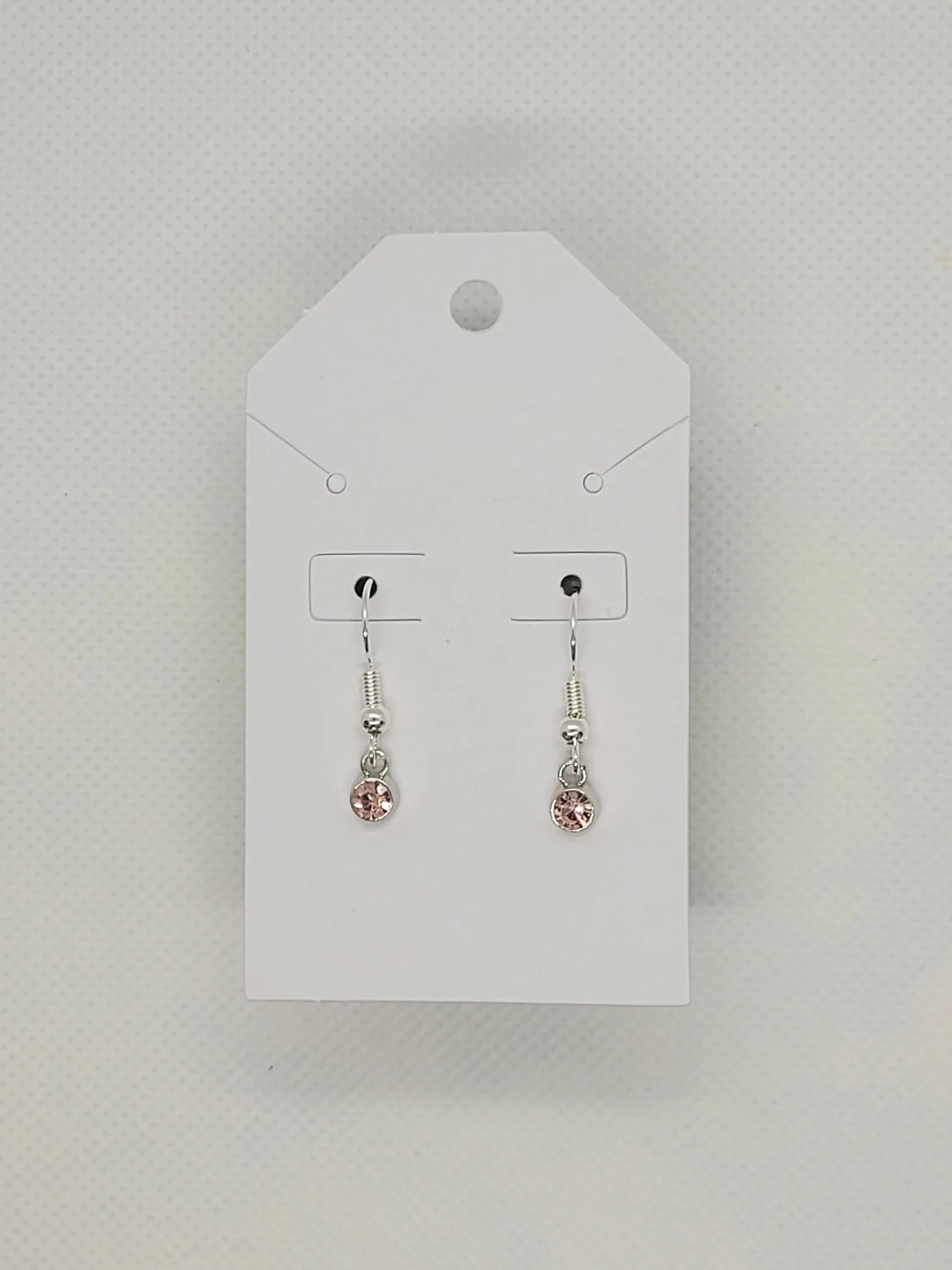 Silver October Birthstone Earrings (small)