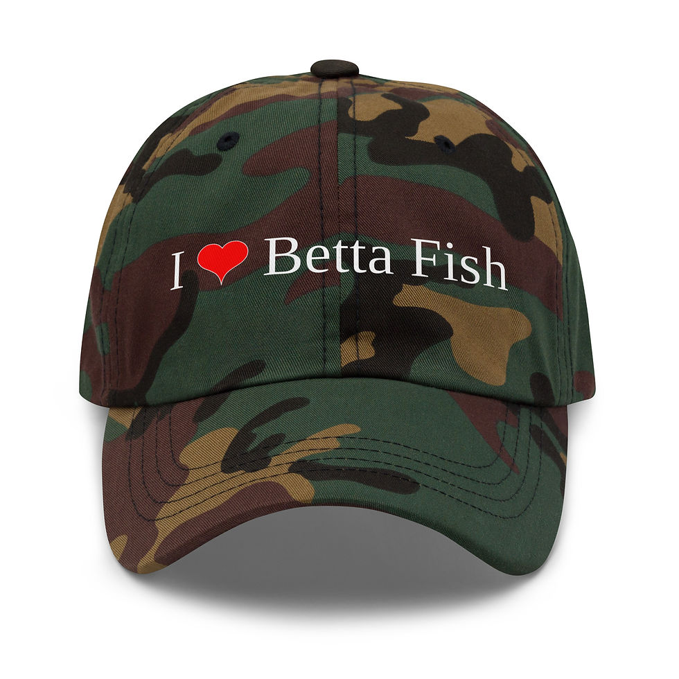 Thumbnail: I Heart Betta Fish Dad Hat (dark colors)