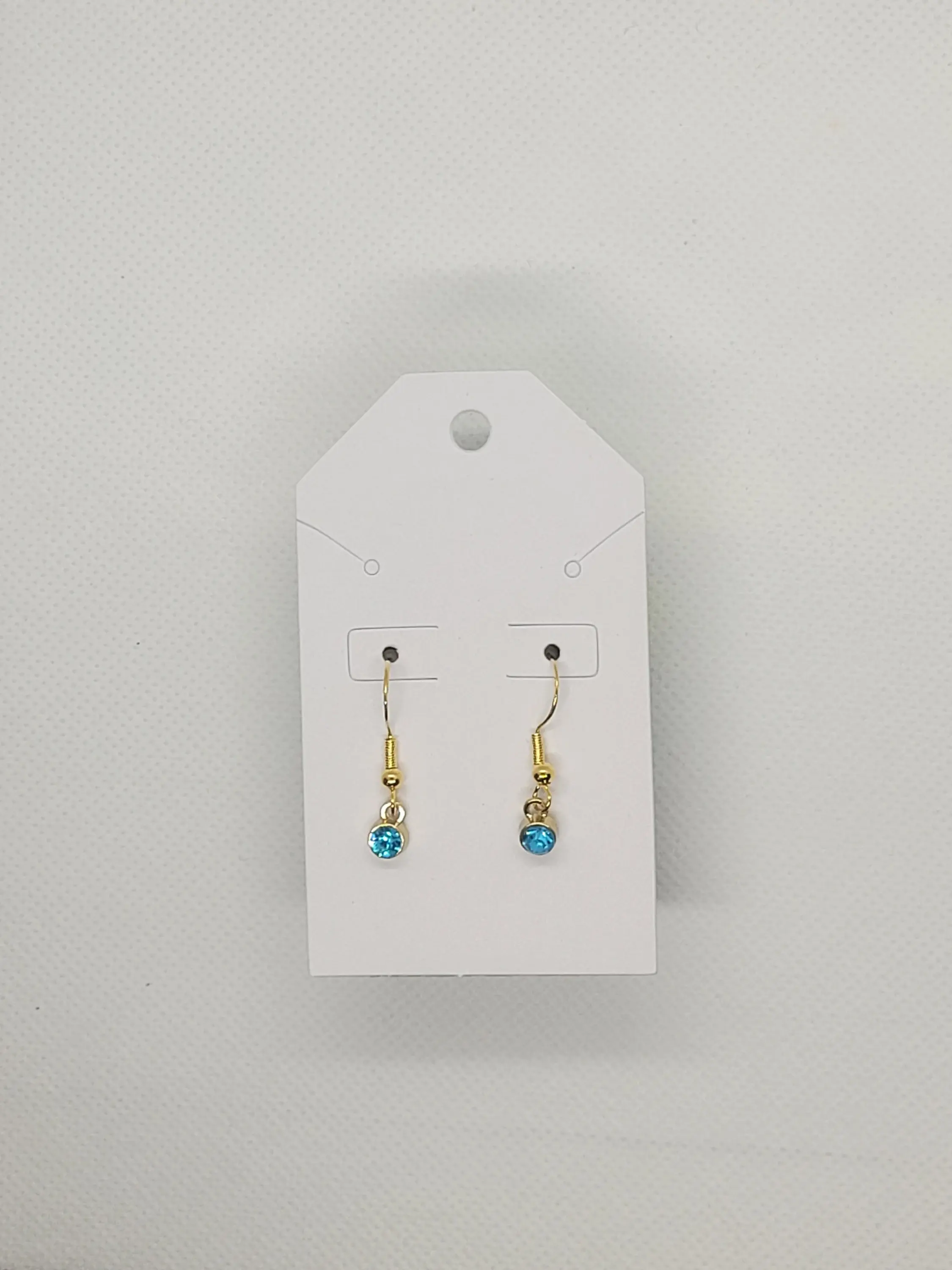 Gold March Birthstone Earrings (small)