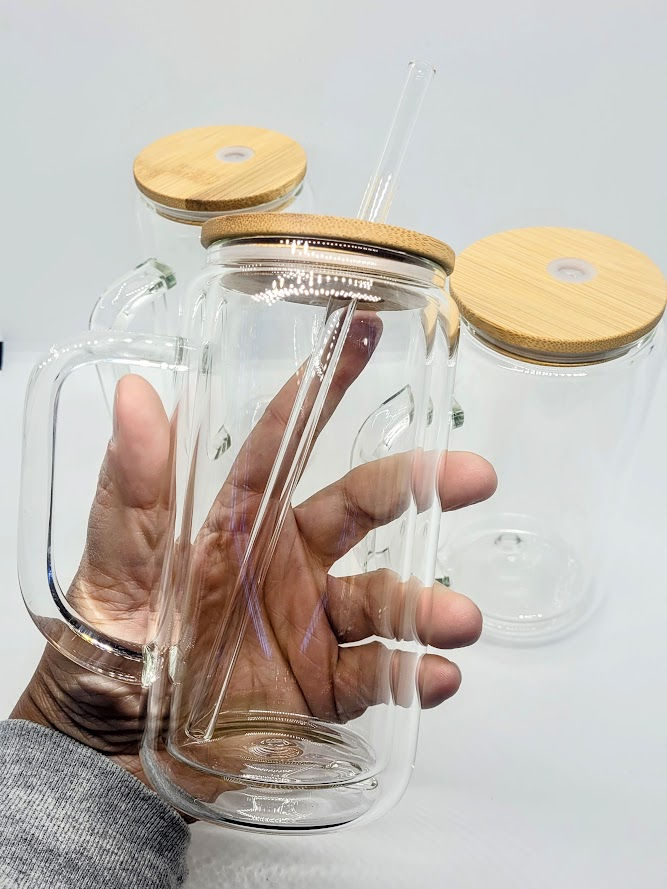 Thumbnail: Glass Tumbler w/Handle 16oz.