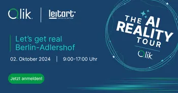 Let's get real! Am 02. Oktober 2024 startet die Qlik AI Reality Tour in Berlin. Sei dabei!