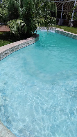 The wave effect reduced the pool, but there were no cracks in the pool!