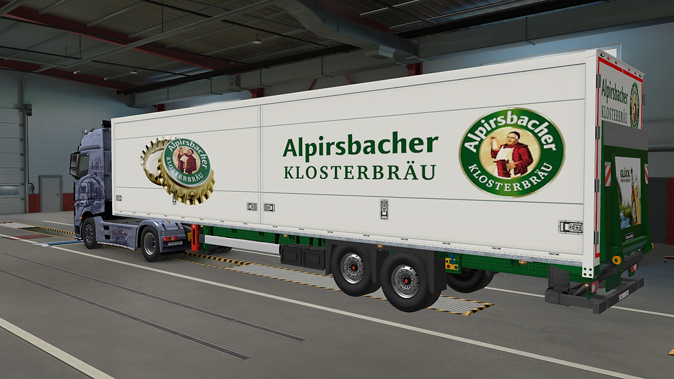 Alpirsbacher Klosterbräu Schwenkwand Trailer Schmitz S.KO EXPRESS Skin ETS2 Euro Truck Simulator 2