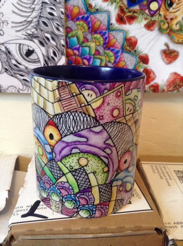 Space Mushroom mug 🍄 (half art)