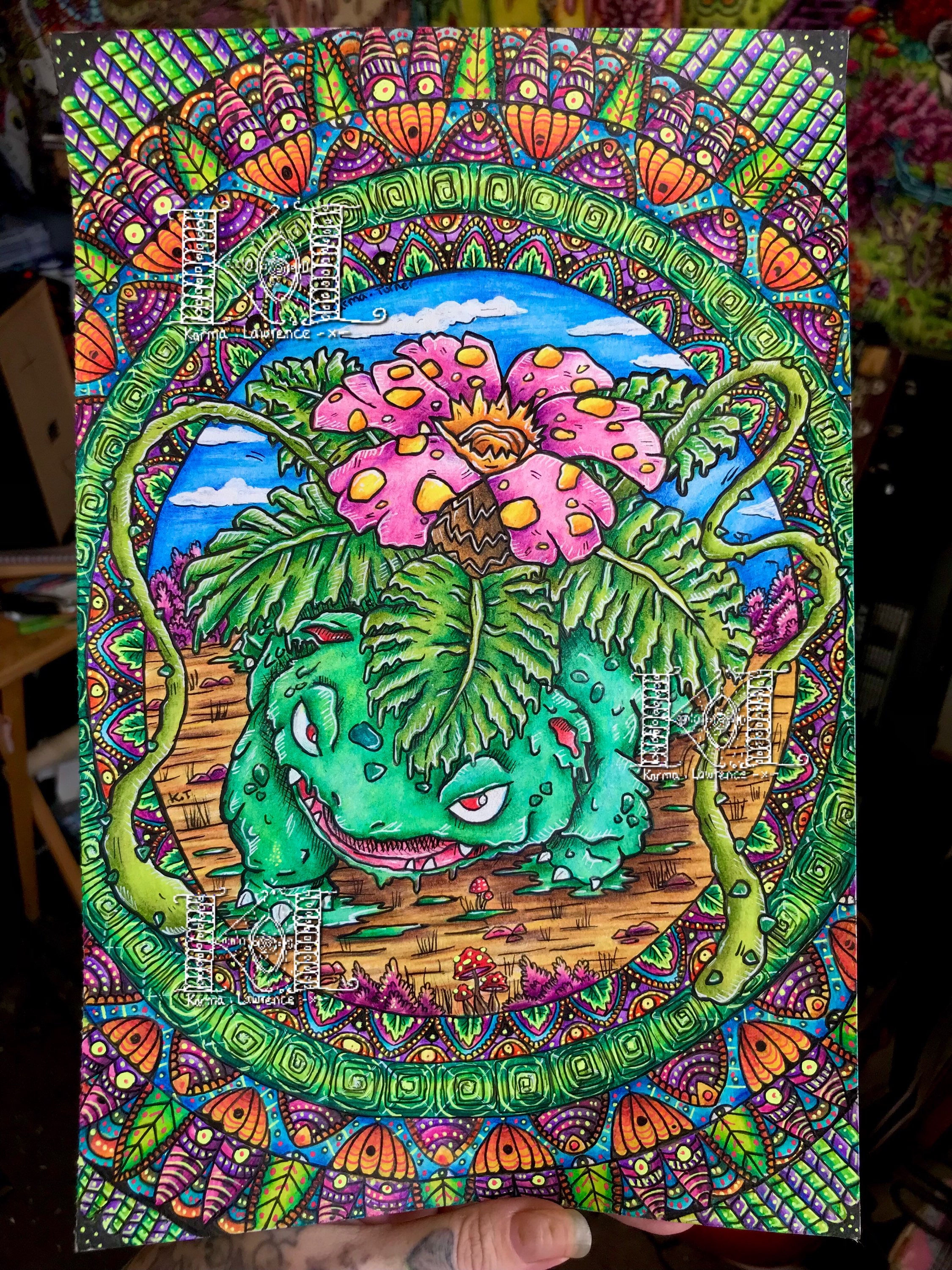 ‘Drippy Venasaur Pokémon. Original piece