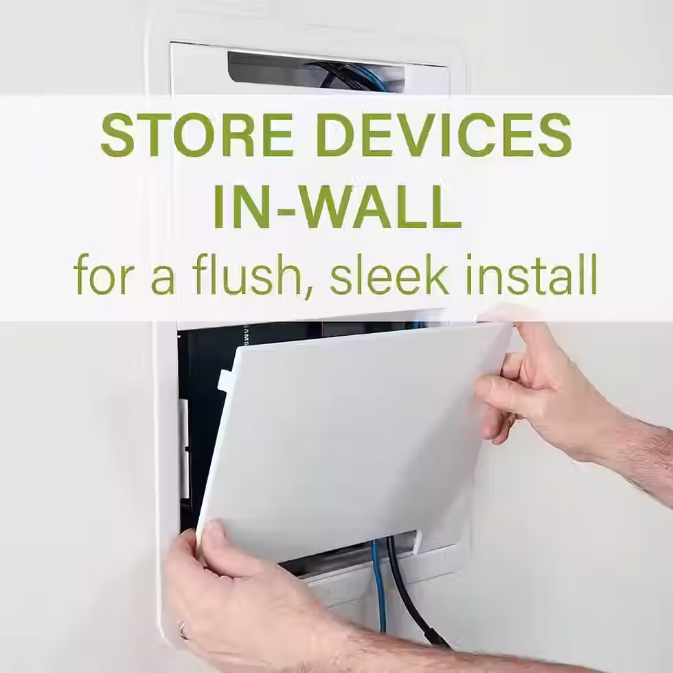 Miniatura: On-Q 17-inch Dual-Purpose Wi-Fi Ready In-Wall Enclosure, White