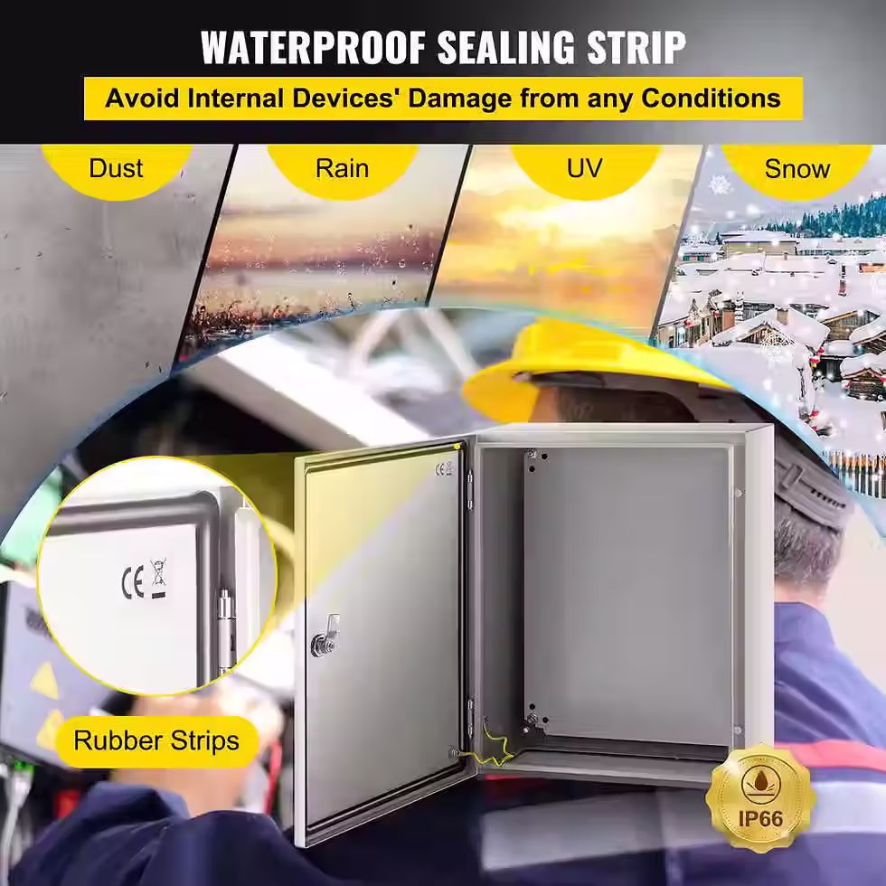 Miniatura: Electrical Enclosure 20 in. x 16 in. x 8 in. Cabon Steel IP66 Nema 4X Electrical